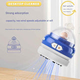 Blue-Duck Mini Animal Desktop Vacuum Cleaner - USB Rechargeable, Night Light, 2-Speed Suction, Detachable & Washable - Portable Handheld Cleaner for Keyboard, Eraser Shavings, Desk