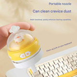 Blue-Duck Mini Animal Desktop Vacuum Cleaner - USB Rechargeable, Night Light, 2-Speed Suction, Detachable & Washable - Portable Handheld Cleaner for Keyboard, Eraser Shavings, Desk
