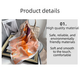 Butterfly and Flower Styles Korean Design 70x70cm Imitation Silk Scarf Gift Set for Women - Fashionable Square Scarf with Scarf Ring & Luxury Gift Box, Versatile Neck Scarf for Mum, Grandma, Ladies - Ideal Gift for Mother's Day, Birthday, Anniversary