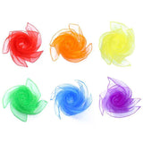 6-piece 60*60 cm(Red and Orange and Yellow and Green and Blue and Purple) Kids Magic Scarf Set -  Colourful Chiffon Dance Scarves for Performance Play, Lightweight Rainbow Juggling Scarves, Creative Movement and Party Game Props