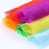 6-piece 60*60 cm(Red and Pink and Yellow and Green and Blue and Purple) Kids Magic Scarf Set -  Colourful Chiffon Dance Scarves for Performance Play, Lightweight Rainbow Juggling Scarves, Creative Movement and Party Game Props