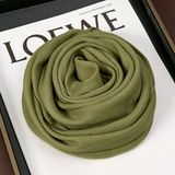 Green 90 x 90cm Women Solid Colour Square Scarf - Lightweight Polyester Head Scarf and Shawl Wrap, Soft Casual Neck Scarf for Travel, Hair Styling and Everyday Layering