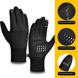 2 Pairs Black M size Winter Cycling Gloves Set - Windproof Thermal Touchscreen Sports Gloves with Water Resistant Design for Cycling, Running, Skiing and Outdoor Activities