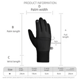 2 Pairs Black M size Winter Cycling Gloves Set - Windproof Thermal Touchscreen Sports Gloves with Water Resistant Design for Cycling, Running, Skiing and Outdoor Activities