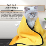 3-piece Dog Rainy Day Care Set with  Yellow M size Waterproof Raincoat, 30x30cm Paw Towel and 70x140cm Pet Bath Towel, Quick-Dry Pet Rain Protection Kit for Small and Medium Dogs