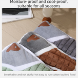 Green L size Luxury Plush Pet Sleeping Mat, Thickened Warm Pet Bed Cushion for Dogs and Cats, Soft Fabric Pet Sofa Pad with Non-Slip Waterproof Base