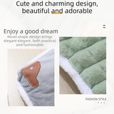 Grey L size Luxury Plush Pet Sleeping Mat, Thickened Warm Pet Bed Cushion for Dogs and Cats, Soft Fabric Pet Sofa Pad with Non-Slip Waterproof Base