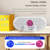 2 pack Mini Rechargeable Dehumidifier for Wardrobes, Closets and Shoe Cabinets, Reusable Moisture Absorber with Colour Indicator, Compact Anti-Mould Humidity Control Device