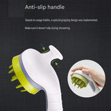 White Pet Bathing Shower Sprayer Brush with Water  Control Switch Control Dog Grooming Massage Shampoo Rinse Tool