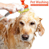 Orange Pet Bathing Shower Sprayer Brush with Water  Control Switch Control Dog Grooming Massage Shampoo Rinse Tool