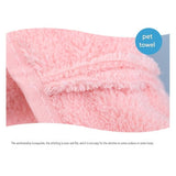 2-piece Grey Quick-drying pet grooming glove towel; made of soft, highly absorbent coral fleece; suitable for drying dogs and cats after bathing.