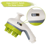 3-piece Pet Grooming Bathing Kit with 2 pack Blue Pet Drying Glove Towel and White Pet Shower Sprayer Brush Set - Coral Fleece Quick Dry Absorbent Cleaning Towel, Water Control Bath Tool for Dogs and Cats