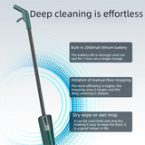 S5 White  Cordless Electric Spin Mop with Spray Function USB Rechargeable Floor Cleaner - Dual Rotating Mop Heads, Wet and Dry Cleaning, Lightweight Home Cleaning Solution for Hard Floors