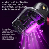 2-piece Home Cleaning  Bundle - Purple UV Mattress Mite Vacuum Cleaner & White Cordless Handheld Stick Vacuum Set, Wireless Rechargeable Home Car Pet Hair Cleaning Kit