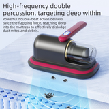 2-piece Home Cleaning  Bundle - Golden UV Mattress Mite Vacuum Cleaner & White Cordless Handheld Stick Vacuum Set, Wireless Rechargeable Home Car Pet Hair Cleaning Kit