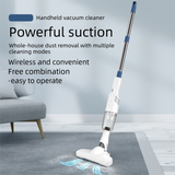 2-piece Home Cleaning  Bundle - Golden UV Mattress Mite Vacuum Cleaner & White Cordless Handheld Stick Vacuum Set, Wireless Rechargeable Home Car Pet Hair Cleaning Kit