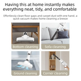 2-piece Home Cleaning  Bundle - Golden UV Mattress Mite Vacuum Cleaner & White Cordless Handheld Stick Vacuum Set, Wireless Rechargeable Home Car Pet Hair Cleaning Kit