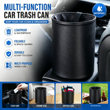 Black Car Trash Can - Foldable Dual-Layer Waterproof Car Garbage Bin , Space-Saving, Easy Clean, Portable Storage for Vehicle Interior, Durable Faux Leather Material
