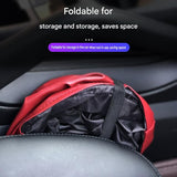 Black Car Trash Can - Foldable Dual-Layer Waterproof Car Garbage Bin , Space-Saving, Easy Clean, Portable Storage for Vehicle Interior, Durable Faux Leather Material
