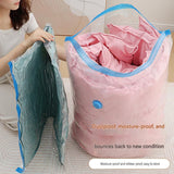 8-piece Vacuum Storage Bags Set(2 small, 2 medium, 2 large, 1 extra large, 1 hand pump)- Heavy Duty Space Saving Compression Bags for Clothes Quilts Bedding Moisture Proof Wardrobe Organisation Travel Storage Reusable Durable Seal