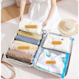 9-piece Vacuum Storage Bags Set(3 medium, 3 large, 2 extra large, 1 hand pump)- Heavy Duty Space Saving Compression Bags for Clothes Quilts Bedding Moisture Proof Wardrobe Organisation Travel Storage Reusable Durable Seal
