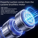 Silver and Orange Cordless Handheld Vacuum Cleaner 17000Pa High Suction Portable Rechargeable 5 in 1 Car Home Cleaning Device Multi Function Dust Removal Tool Lightweight Easy Clean ECO MAX Modes