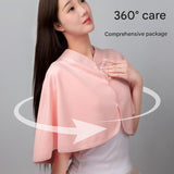 Beige Maternity Nursing Shoulder Wrap Cape – Ultra Soft Sakura Fleece Postpartum Shawl, Windproof Warm Nursing Cover for Breastfeeding, Pregnancy & Winter Comfort