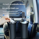 2pcs Car Umbrella Storage Bucket—a hanging storage container that is convenient to use; suitable for seatbacks or car doors, it is compact, practical, and doubles as a trash bin.