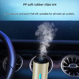 Green Car Vent Air Freshener Diffuser (Includes a 10ml empty essential oil bottle) 3-Speed Adjustable Aroma Atomiser – Compact Aluminum Alloy USB Essential Oil Car Fragrance Clip