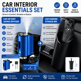 2 pcs Car interior essentials set-Blue Car Air Vent Aroma Diffuser &Black  Hanging Storage Bin- hanging storage container that is convenient to use and Compact