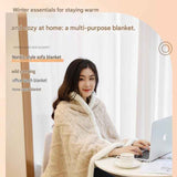 Green 90×140cm Textured bar knit pattern Sherpa Fleece and Taffeta Throw Blanket – Soft Loungewear Shawl, Warm Office & Sofa Wrap for Winter Comfort