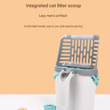 All-in-one Cat Litter Scoop - Detachable High-Capacity Waste Storage Bin with Garbage Bags, PP Material Cat Cleaning Tool for Efficient Litter Box Maintenance In Australia - Darrahopens