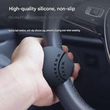 Car Steering Wheel Spinner Ball — Crafted from silicone, nylon, and metal, it features 360-degree rotation and a non-slip grip. Easy to install, it helps you steer effortlessly and navigate turns smoothly In Australia - Darrahopens