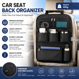 Black Car Seat Back Organizer - 210D Oxford Cloth, Water-Resistant & Multi-Pocket Design - Space-Saving Storage for Cars, Camping & Home Use In Australia - Darrahopens