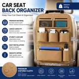 Brown Car Seat Back Organizer - 210D Oxford Cloth, Water-Resistant & Multi-Pocket Design - Space-Saving Storage for Cars, Camping & Home Use In Australia - Darrahopens