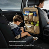 2 pcs Brown Car Seat Back Organizer - 210D Oxford Cloth, Water-Resistant & Multi-Pocket Design - Space-Saving Storage for Cars, Camping & Home Use In Australia - Darrahopens