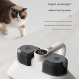 White Wireless Handheld Mite Remover Vacuum - Dual Cup Strong Suction UV Sterilization High Frequency Tapping Portable Bed Sofa Cleaner for Home In Australia - Darrahopens