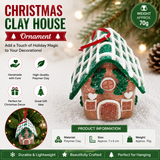 Green Eaves Style Gingerbread House Christmas Tree Ornament - Made of polymer clay with snowflake details, perfect for Christmas decorations, suitable for home and window displays In Australia - Darrahopens