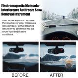 Electromagnetic Car Ice Remover - Solar Powered Molecular Interference De-icer for Windshield Frost and Snow Prevention, Compact Portable Dashboard Gadget for Winter Driving Safety