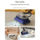 White Cordless UV-C Mite Remover Vacuum - 400ml Dust Cup, High-Frequency Tapping, Ergonomic Handle, Deep Cleaning for Bedding carpet Sofa Pet Hair