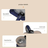 Winter Home Cleaning Comfort Kit - Silvery Retro Train Aromatherapy Humidifier and White Cordless UV Mite Remover Vacuum - 300ml Ultrasonic Mist with Jellyfish Smoke Ring, 400ml Dust Cup, LED Night Light, Remote Control for Bedroom and Bedding Cleaning