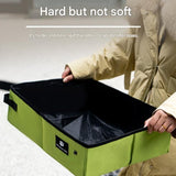 Black Small size Portable Foldable Cat Litter Box - Oxford Fabric Waterproof pet Travel Toilet with High Walls, Lightweight 350g Design for Road Trips Camping and Pet Transport