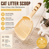 Yellow Large-surface cat litter scoop—made of PP material, featuring a fine-mesh design and an ergonomic handle; 28 cm in length. Suitable for tofu litter and clumping litter; an easy-to-clean tool for clearing away pet waste In Australia - Darrahopens