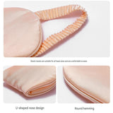 Grey Imitation Silk Sleep Eye Mask - Soft Breathable Light Blocking Design with Elastic Strap for Travel, Nap, and Night Sleep Comfort