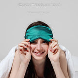 Grey Imitation Silk Sleep Eye Mask - Soft Breathable Light Blocking Design with Elastic Strap for Travel, Nap, and Night Sleep Comfort