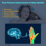 Winter Sleep Aid Bundle - Black Handheld EMS Pulse Device with 15 Levels and Black Imitation Silk Eye Mask for Relaxation, Travel, and Night Rest