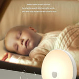 White Rechargeable White Noise Sleep Aid Night Light - 10 Soothing Nature Sounds, Dimmable RGB Mood Lighting, Timer Function for Baby Nursing and Adult Relaxation