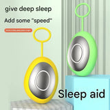 Yellow Portable Handheld Sleep Aid Device - CES Microcurrent Relaxation Tool with 5 Intensity Levels, USB-C Rechargeable ABS Shell for Stress Relief and Bedtime Routine