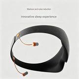 Grey 3D Contoured Sleep Mask with Integrated Earplugs - Zero Pressure Eye Cover, Light Blocking, Noise Reduction, Breathable Milk Silk for Travel and Nap