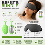Sleep Aid Combo Set - Green Portable Microcurrent Handheld Device and Grey 3D Zero Pressure Eye Mask with Earplugs, USB Rechargeable  Relaxation Tool for Travel and Home Use In Australia - Darrahopens
